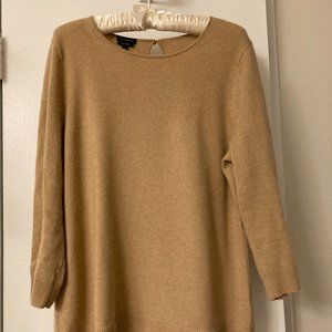 Ladies Talbots Beige Cashmere Crewneck Sweater